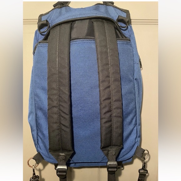 Vtg Eagle Creek Travel Gear Blue Backpack Removable Straps Top Handle Convert - Picture 3 of 14